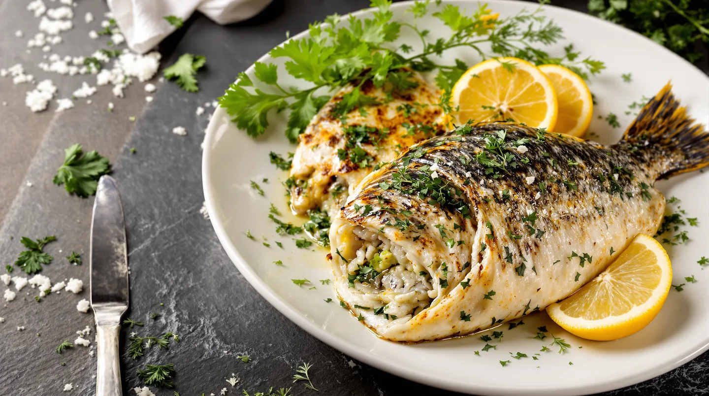 Cette technique de farce aux herbes révèle tout le potentiel du bar