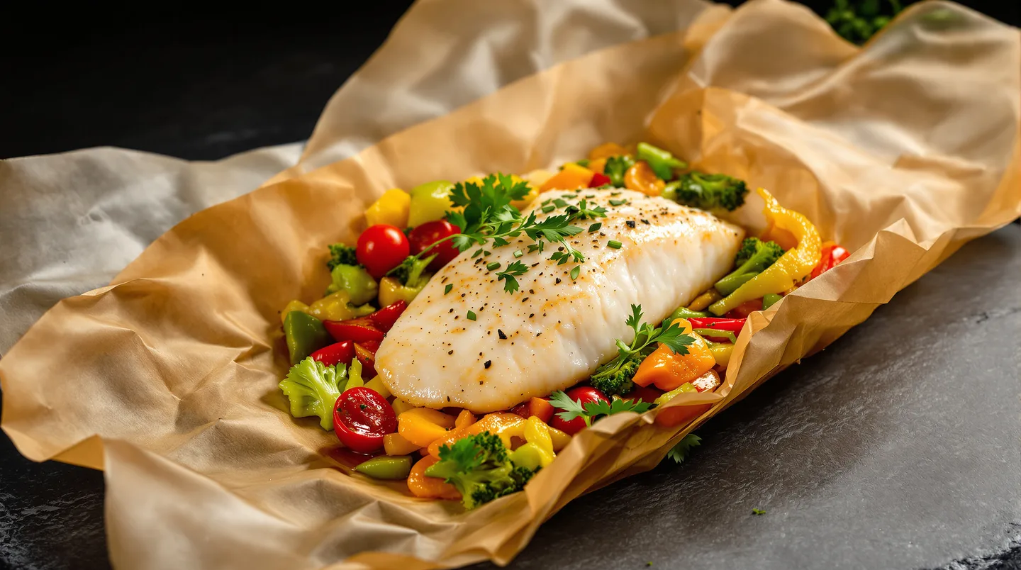 Bar en papillote aux légumes vapeur, la recette healthy parfaite