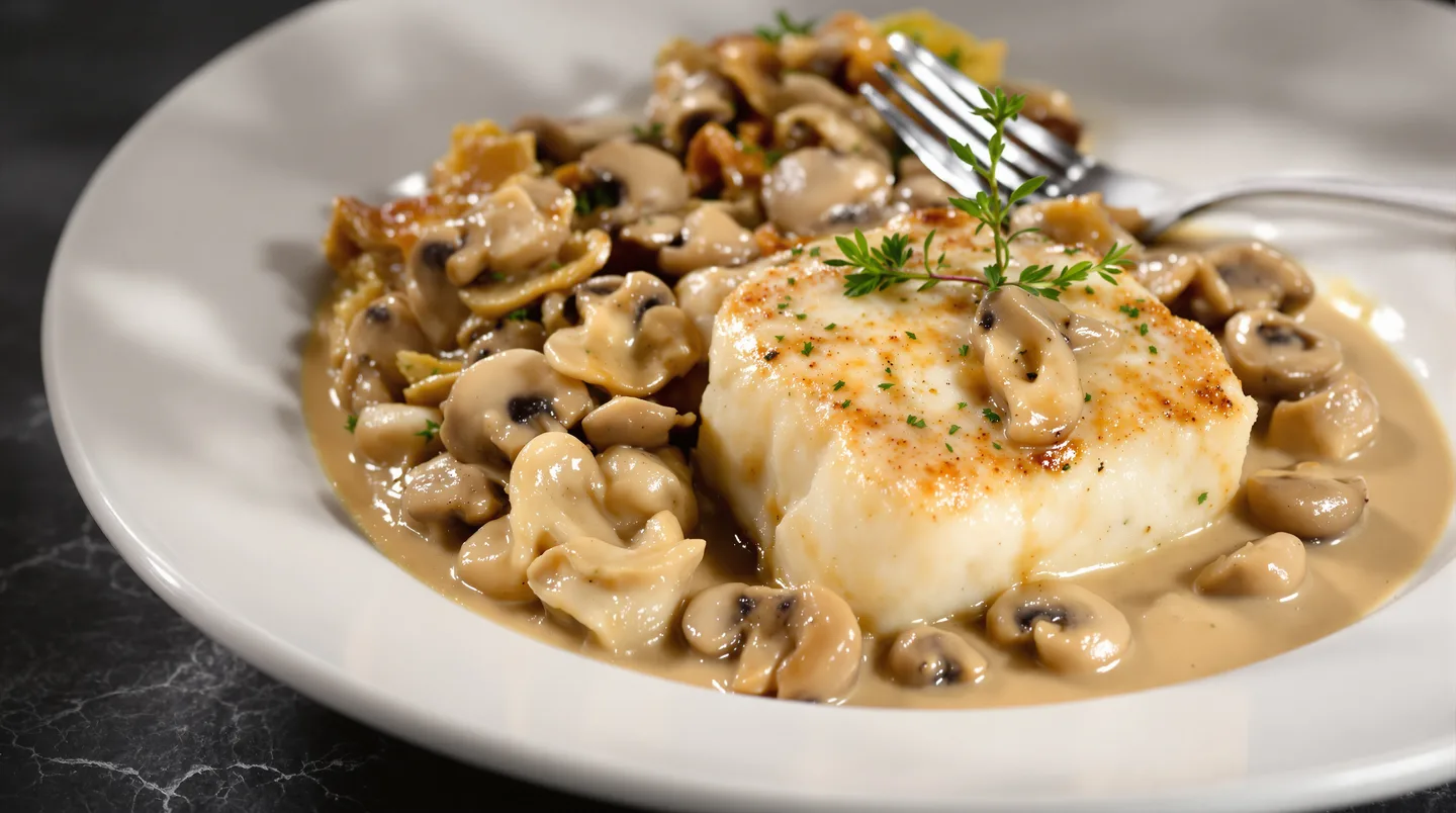 Cette sauce crémeuse aux champignons sublime votre poisson d'hiver