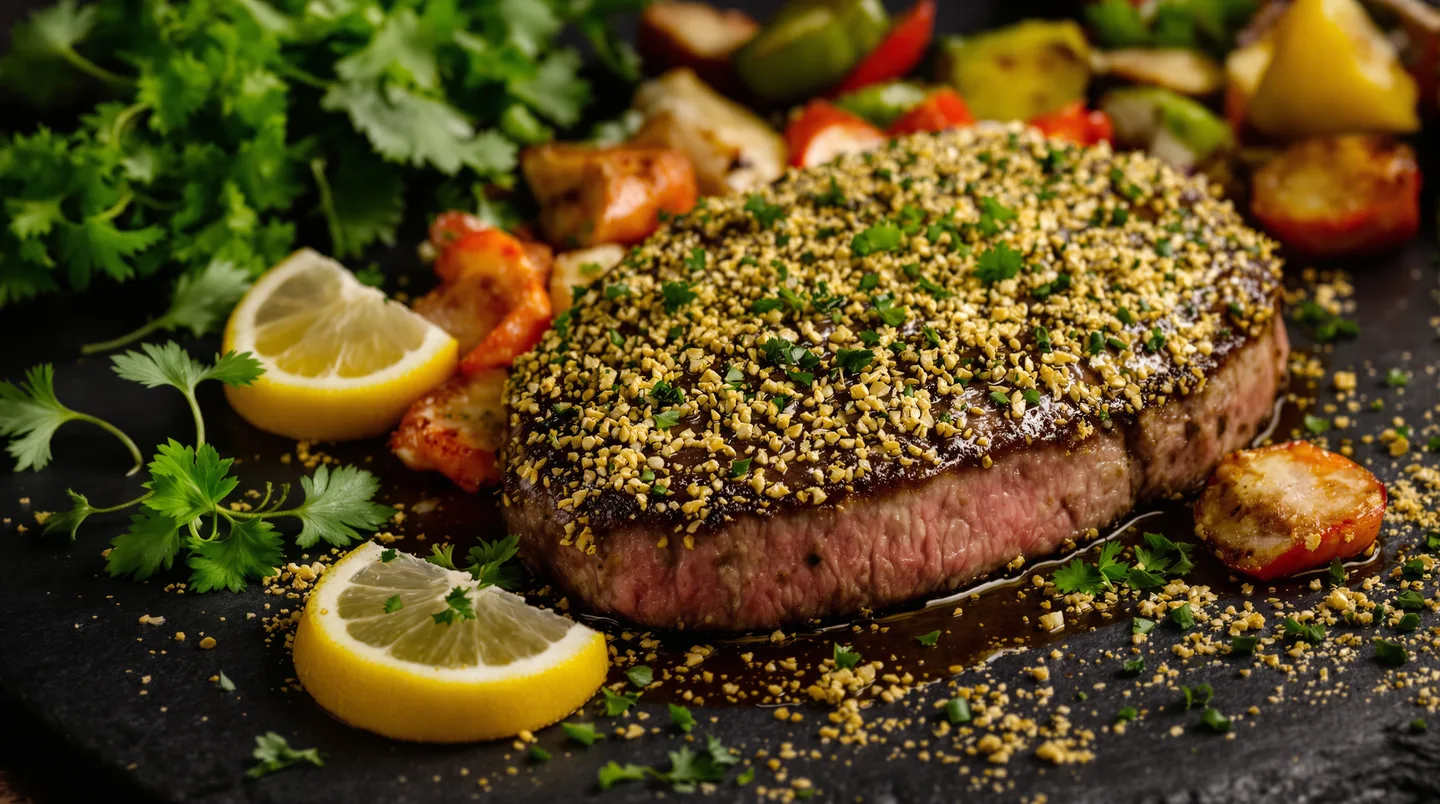 Cette croûte d'herbes révèle toute la saveur cachée du lieu noir économique