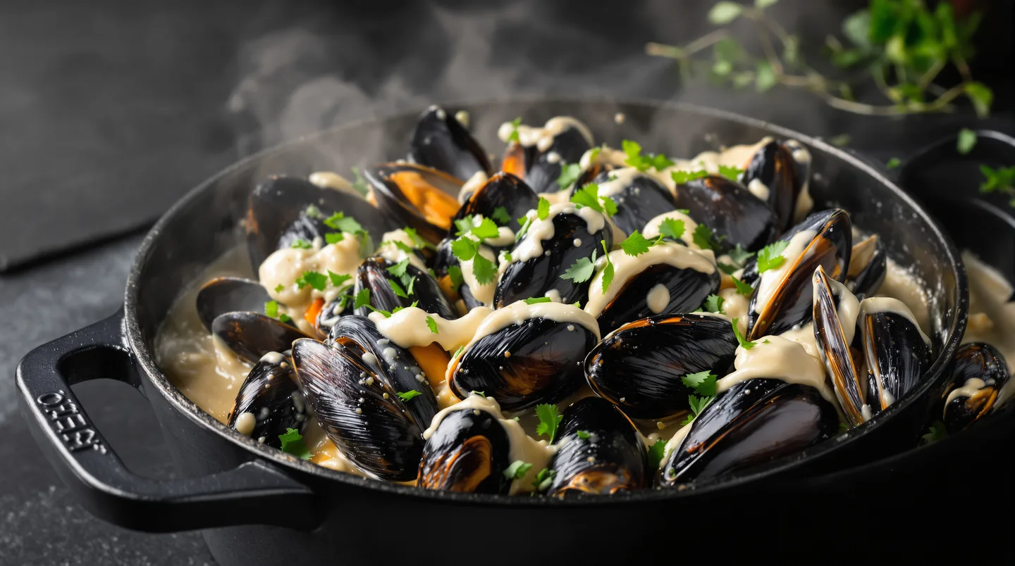 Cette marinade à l'estragon révolutionne vos moules au vin blanc classiques