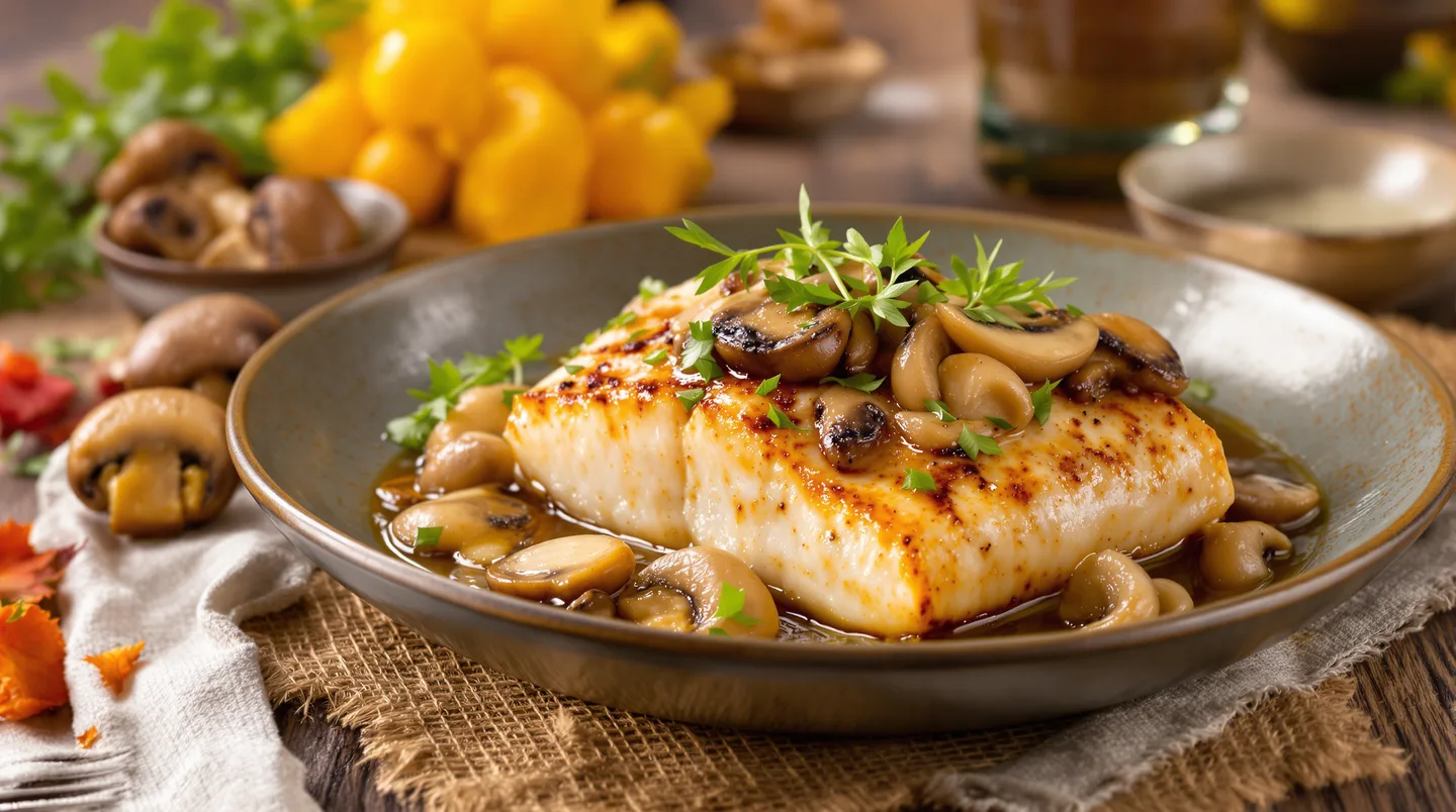 Cette croûte aux champignons transforme votre poisson blanc en plat gastronomique