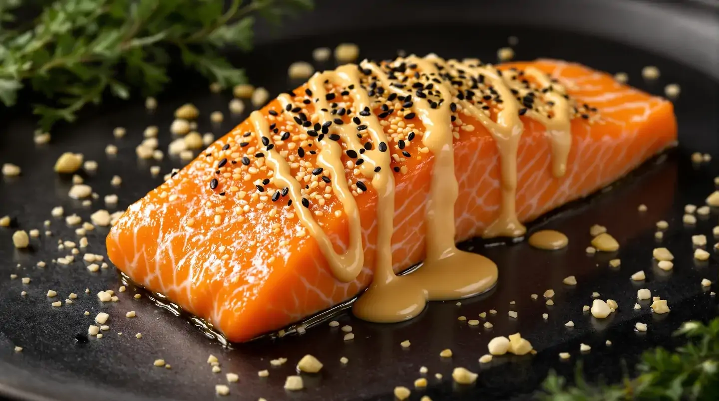 Cette croûte de sésame au wasabi transforme complètement le saumon