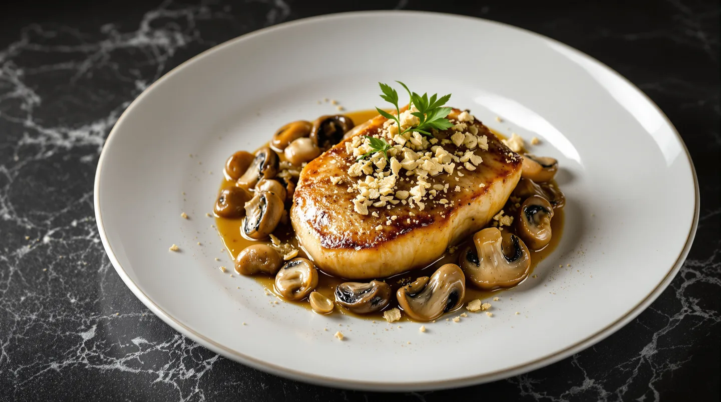Turbot aux champignons et truffe, le plat de fête par excellence